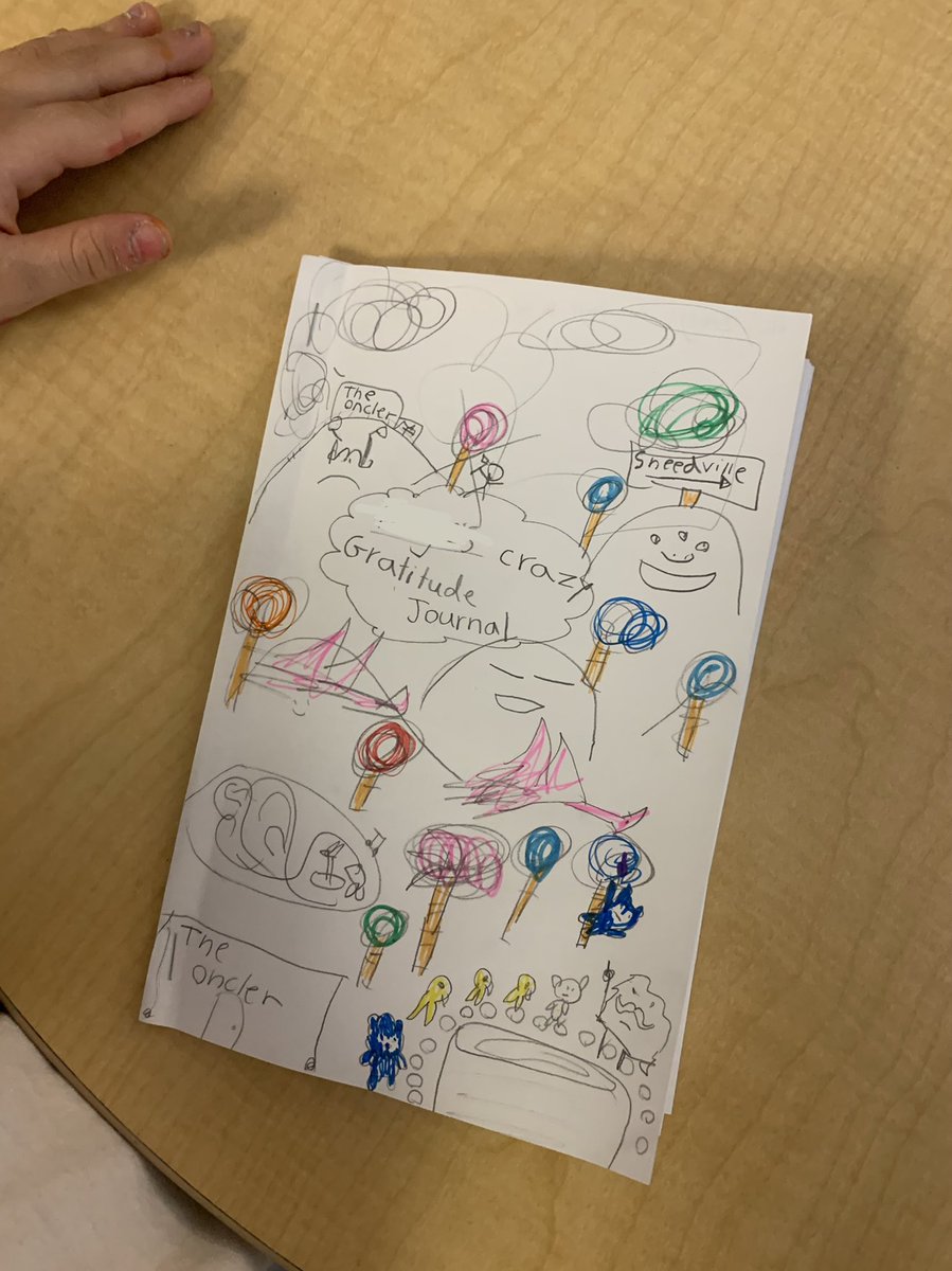 AMollenhauer_'s tweet photo. Putting my UBC inquiry project into practice - incorporating movement and mindfulness into the classroom. Students made gratitude journals last week and did their first journal entry today! #UBCBEd2022 https://t.co/UlZkus0x57