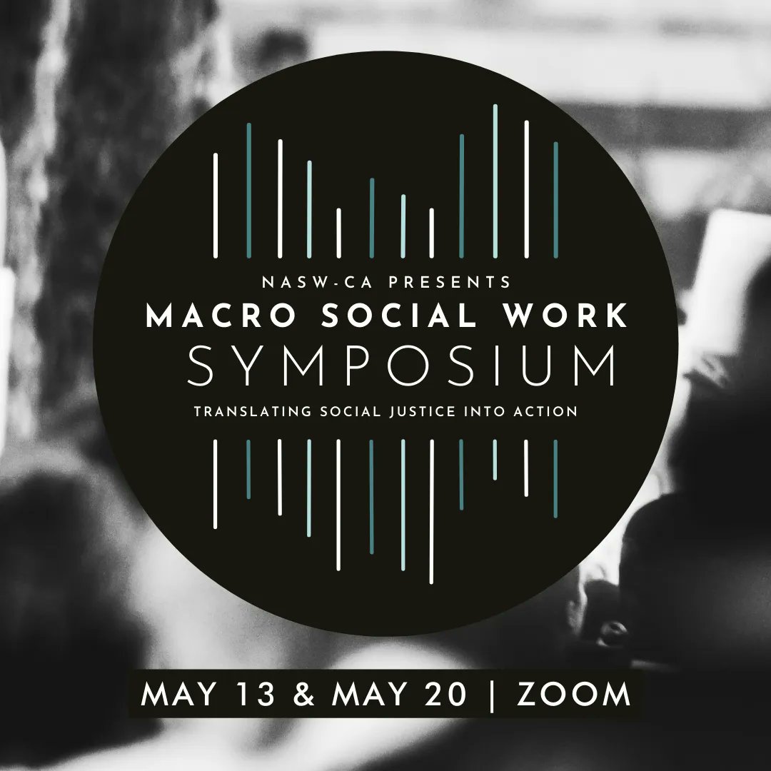 nasw's tweet image. The @NASWCA is thrilled to announce their first-ever Macro Social Work Symposium: Translating Social Justice into Action! Participants will learn how to activate and incorporate social justice work into macro practice. CEUs will be offered. Register: buff.ly/37xj8BN