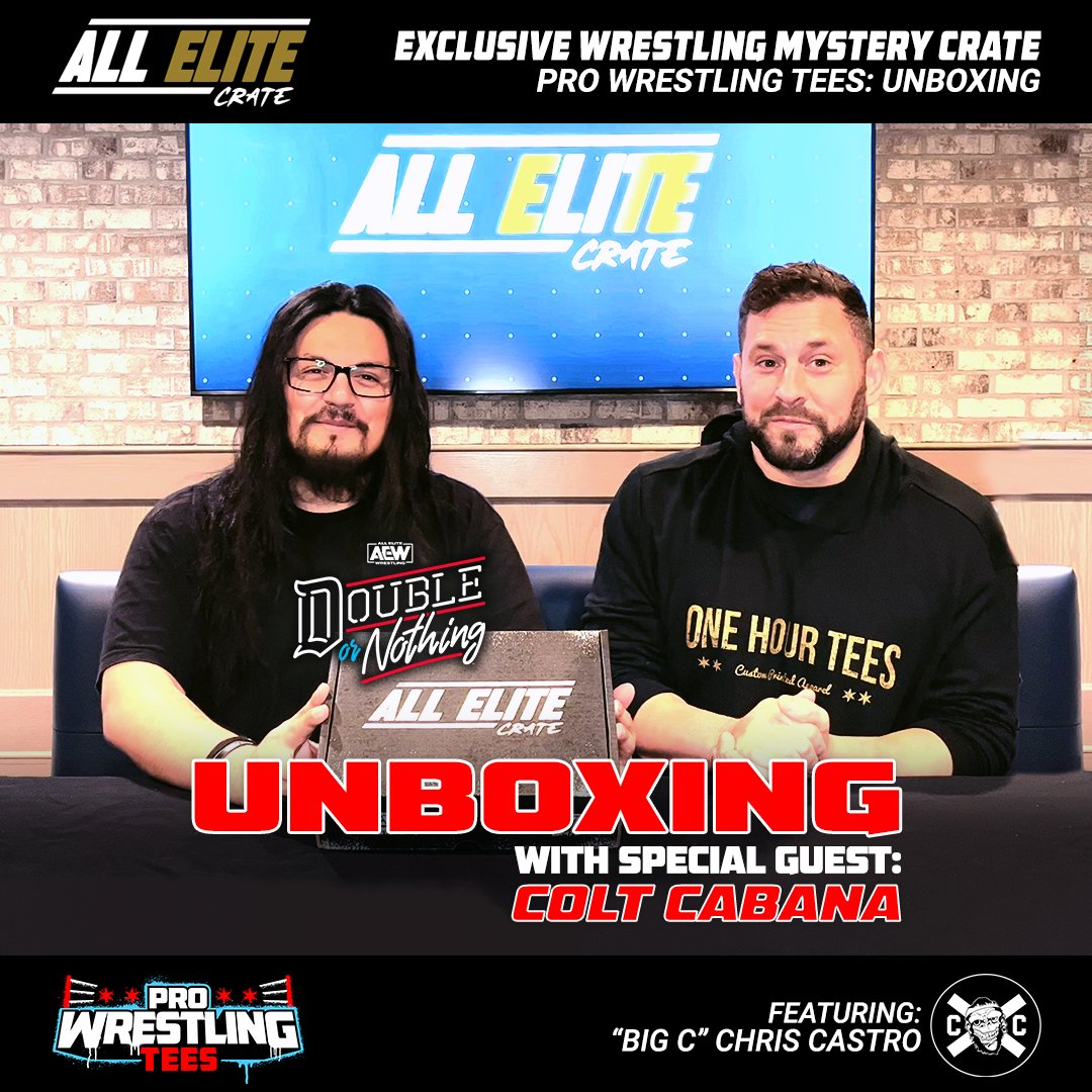 PWTees's tweet photo. AEW All Elite Crate "Double Or Nothing" Unboxing: https://t.co/MYHNLek11p
Watch PWTees' Own "Big C" Chris Castro (@Castropollis) Review The Latest AEW All Elite Crate w/ Special Guest: Colt Cabana (@ColtCabana)
#PWTeesNetwork #AllEliteCrate #Unboxing #WrestlingMysteryCrate https://t.co/z8isydGUbG