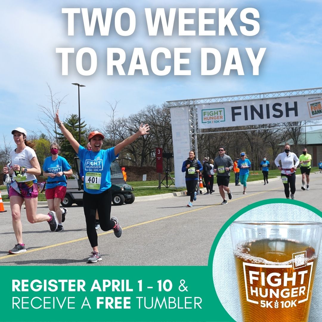 It's only TWO WEEKS until the Fight Hunger 5K/10K, presented by Glanbia Performance Nutrition, and there is still time to sign up and be a part of the fun! Register today and join us on April 23 at Cantigny Park in Wheaton. <a href="/GlanbiaPN/">Glanbia Performance Nutrition</a> 

To register: ow.ly/Mjz750IFoVh