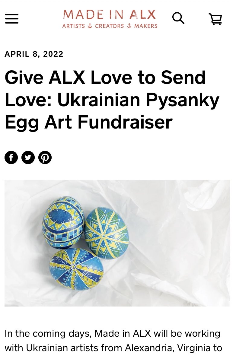 TCM_LLC's tweet photo. Exciting updates to come for a great cause. Follow @TCM_LLC & sign up for #MadeInALX updates to be the first to know!
@razomforukraine #Pysanky #PysankyEgg #Ukraine #fundraiser @AlxCommunity #TheNewOldTown
https://t.co/ibG3sF2ETq https://t.co/wvbYgmB2GL