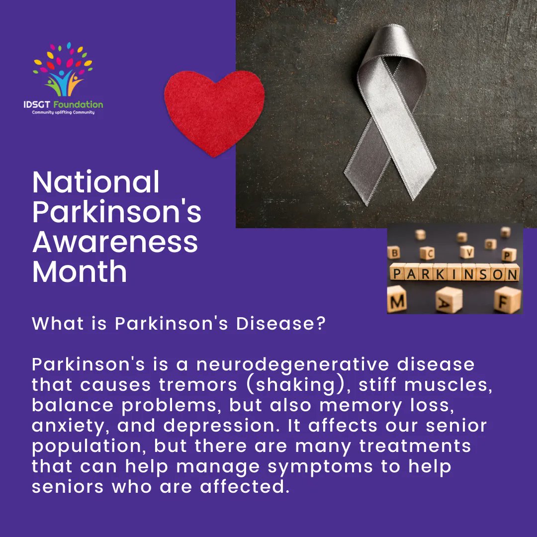 iDidGood2Day's tweet photo. April is National Parkinson's Disease Awareness Month. We support our seniors who have Parkinson's Disease - we think they are warriors. ❤️ 💓 

#IDSGT #ididgood2day #seniors #Parkinsons #ParkinsonsAwarenessMonth https://t.co/YdLyulnzZI