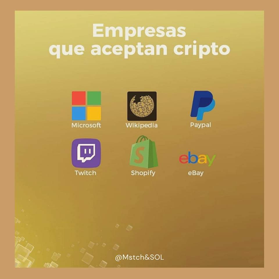SOL_Mask's tweet photo. ⭐EMPRESAS QUE ACEPTAN CRIPTOMONEDAS⭐
•
Aún hay más en lista ya que las Criptomonedas están tomando cada vez más terreno y NO TE QUERRAS QUEDAR FUERA☝🏻
•
Contactanos y aprende más del tema 🤳
•
#criptomoneda #crypto #nfts #future #futuro #wallet #criptomonedas #tiendas https://t.co/Q6e4T4jcPt