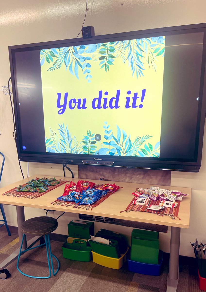 MrsOsborne_KMS's tweet photo. I had so much fun seeing our 5th graders today at our student led conferences. They did it and they ROCKED it. Celebration snacks were had 🤩 #kinkaidms 💜💛 https://t.co/aUf3EKWNnz