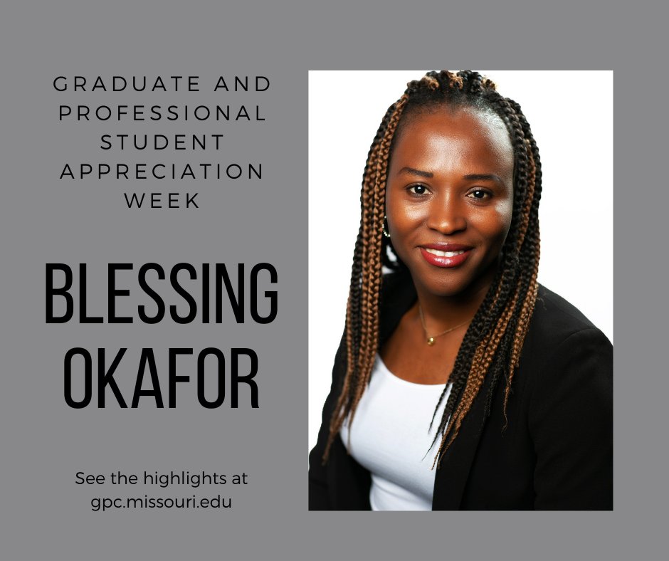 Mizzou_GPC's tweet photo. Third highlight of the day is Blessing Okafor.
https://t.co/MRcwciW2qN
#GPSAweek
#Mizzou
#MizzouGrad https://t.co/DTawYb8UWT