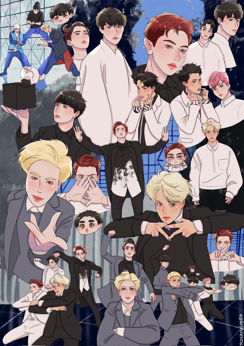Posting my art of <a href="/exoplanetzine/">Exo Planet</a> ! Happy 10th anniversary exo!! I'm late but still wanted to post this!😭😭 
My song choice was overdose!🤗
#EXO #exo10thanniversary #10YearsWithEXO #LAY10thDebutAnniv