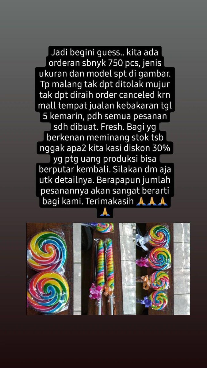 Agedefy_vyv's tweet photo. Semoga ada yg minat..utk anak2 dan ponakan lebaran nanti. Permennya dijamin aman ga bikin batuk. Rasa dan wangi buah2an , tidak pahit dan bahannya food grade semua. Boleh wa lsg ke 081909757604 https://t.co/YHY45pdtrX