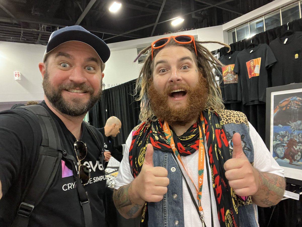 fixxxxxxer's tweet photo. Ran into this legend @KennethBosak at @TheBitcoinConf 2022 #Miami!
Remembering the epic adventure on 2019 #BitBus. Good to see you bro!
@CryptoStache when next BitBus? ๐๐
Cheers, fam. https://t.co/HhnZhakw4Z