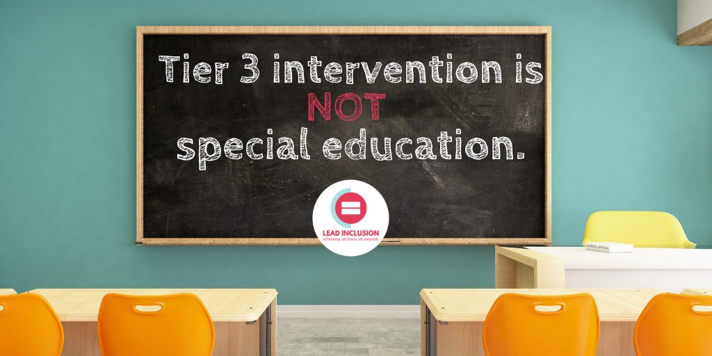 leeannjung's tweet photo. ✳️ Tier 3 intervention is NOT special education. Tier 3 only means intensive support. Not all who need intensive support have an #IEP. Not all with an IEP need intensive support. #LeadInclusion https://t.co/QDTtQOt0ad