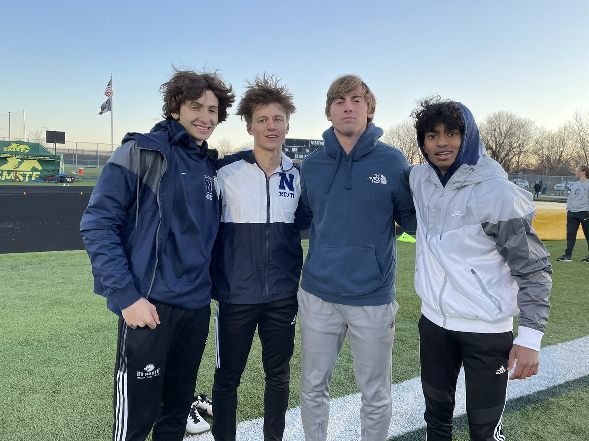 Congrats to Merritt Gregory, Trenton Sandler, Cole Statton, and Prabhav Pagadala on first for the distance medley relay!