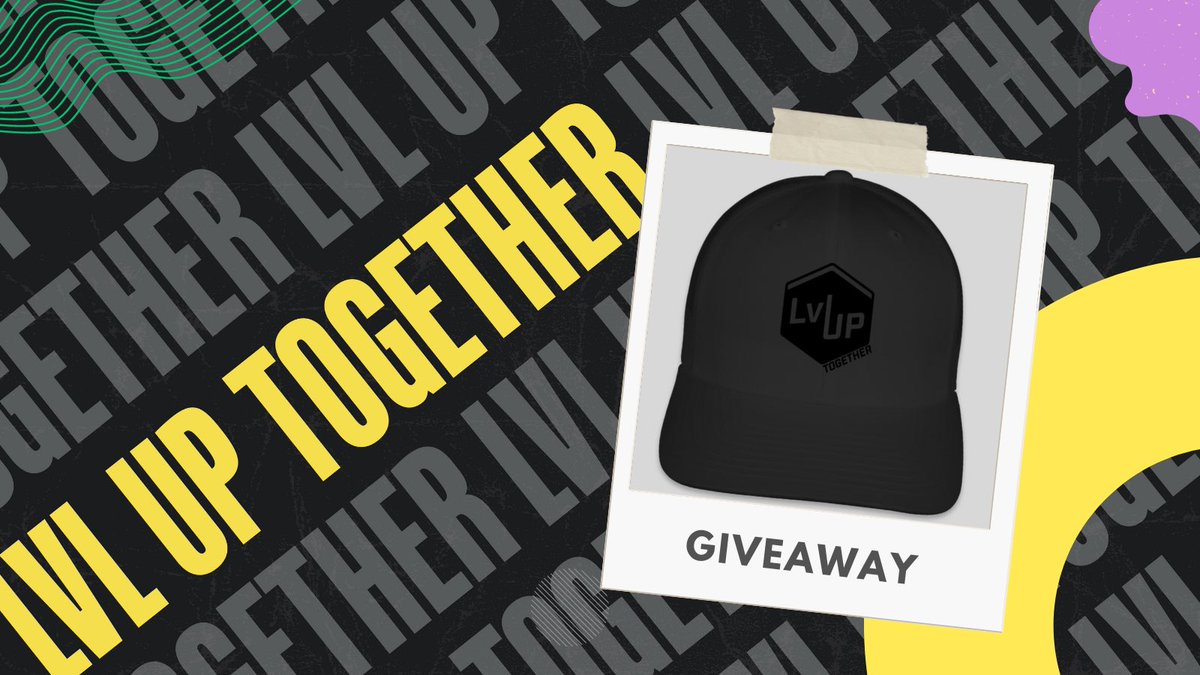 Get your very own Cap-Adin! 

Saturday we are doing an exciting sponsored stream &amp; we’re giving away these dreamy black on black hats!! 

DON’T MISS your chance to win some new merch tomorrow morning on twitch.tv/lvl_up_together !
