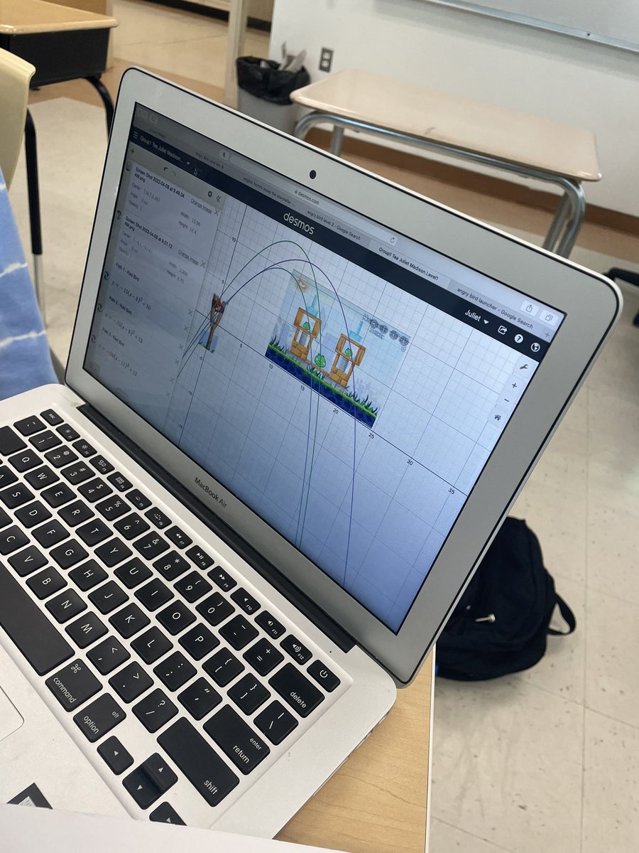 Ms_Barbarino's tweet photo. First day of our angry birds quadratic project! My students are SO creative and dedicated! #quadratics #PortWashington @PWUFSD #algebra1 #algebraFUN #Desmos https://t.co/gKCLUvssMw