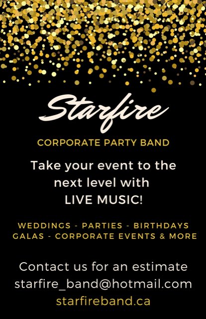 Starfireband's tweet photo. The countdown is on…Starfire takes the stage tomorrow night at Buster’s Bar &amp; Grill at 9 pm!  C’mon out and enjoy the tunes, we’re looking forward to playing for ya @bustersottawa https://t.co/kUBBUmIg57