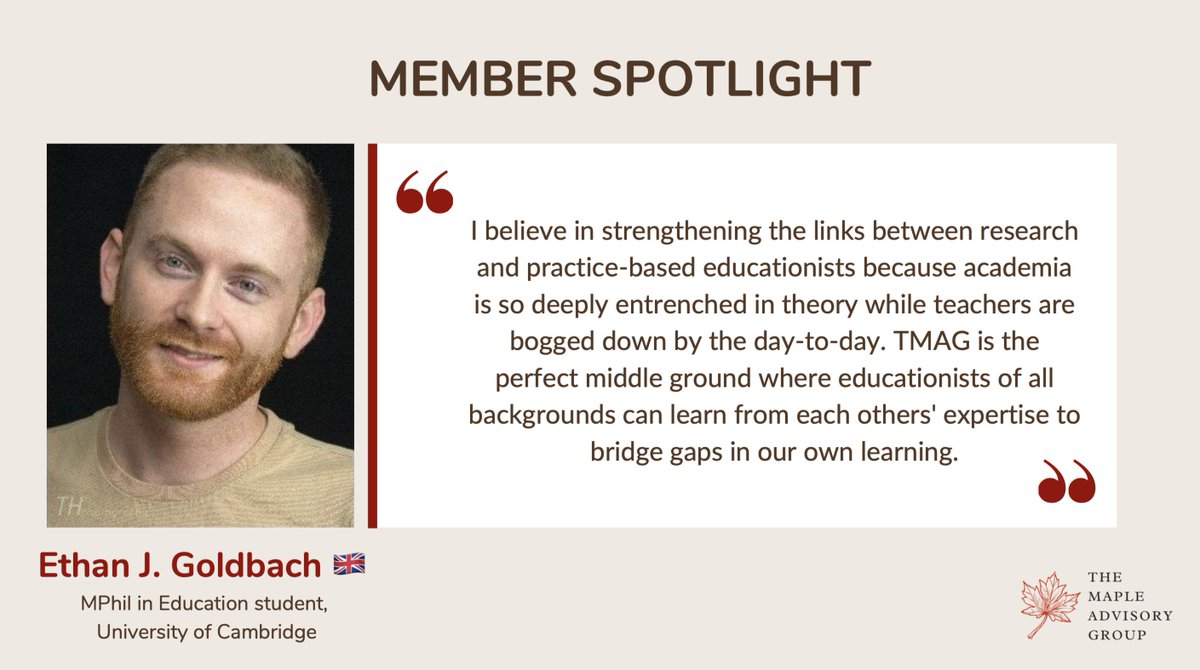 MapleAdvisory's tweet photo. We're delighted to shine light on our Mapler and former Mapling - @EthanGoldbach.

#MaplerSpotlight

🍁 https://t.co/EtENn0qXUo