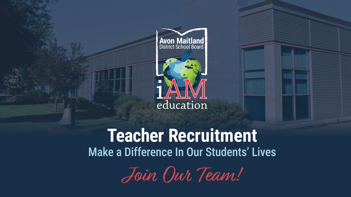 Have you seen our new Teacher Recruitment package? Join our team as an occasional or emergency supply today and make a difference in our students' lives! Details at amdsb.ca/teacherhiring