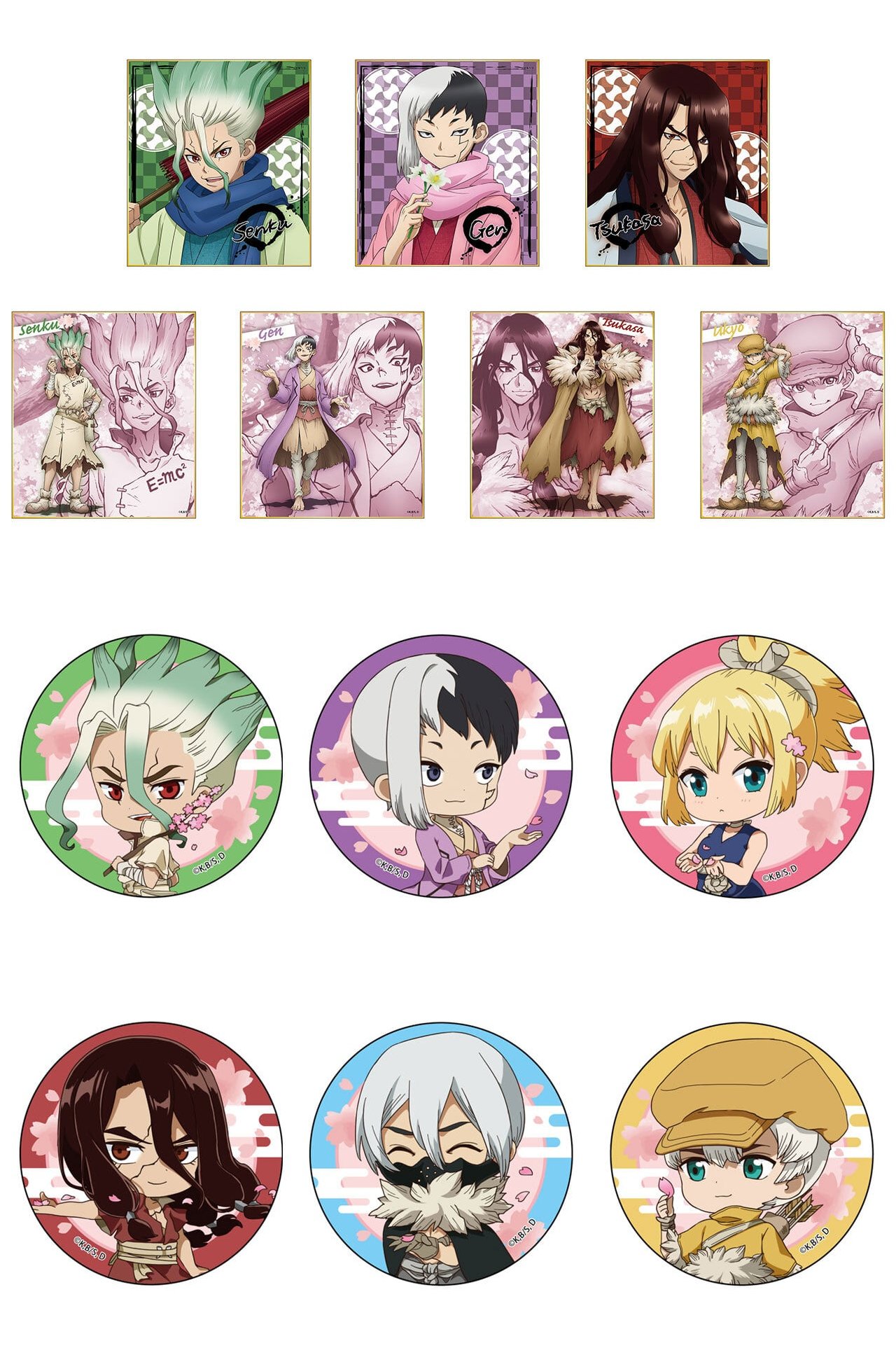 缶バッジ「Dr.STONE」28/アーガイル柄ver. コンプリートBOX(全12