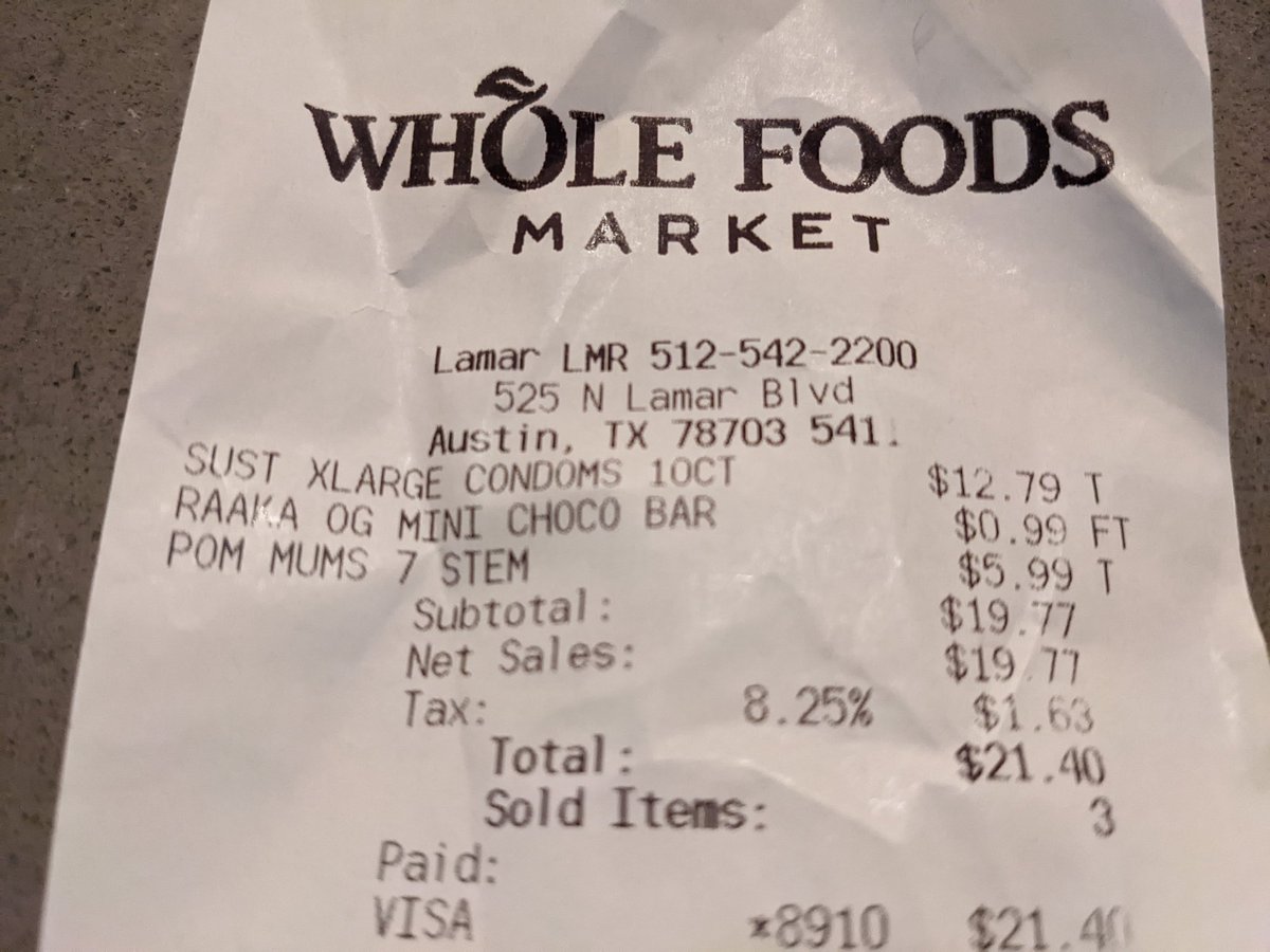 To the dude that lost this receipt in our yard - I hope your night went as planned.  But if not, feel free to swing by and pick it up if you need to return anything.  #GoodNeighbors  #JustTheNecessities #EveryonesXL