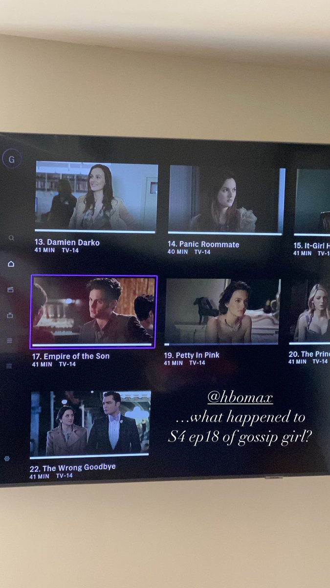 LydiaIsNotHere's tweet photo. @HBOMaxHelp Hi! This afternoon it was MIA on both mobile and TV (picture included) but it just reappeared! So weird! https://t.co/ekCCayzqYB