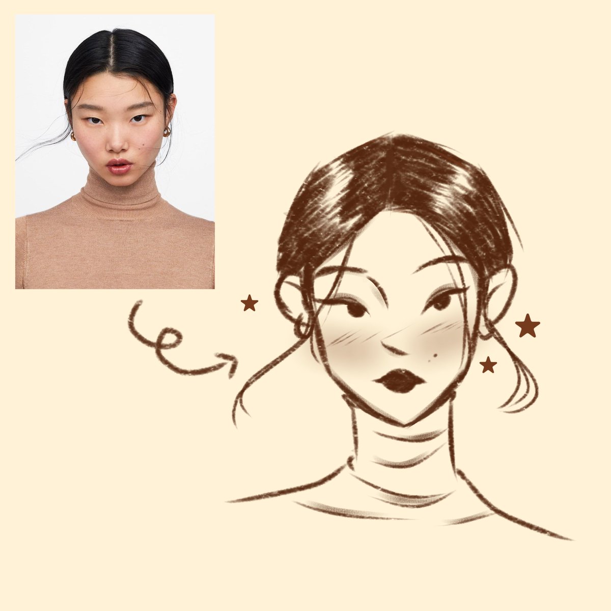 mujeeberryemote's tweet photo. Today's warm-up sketch ✏️
Thinking of posting some sketch/es like this for my monthly subscribers to my Ko-Fi memberships.
✨ko-fi gold subscription giveaway check pinned tweet. Thanks!
Link in bio
#sketchinggirl #sketch #girlsketches #drawingface #girldrawing https://t.co/B9cZsbYOcc