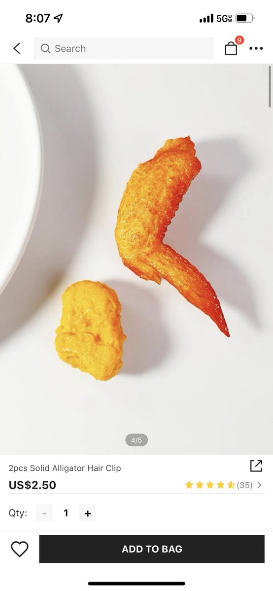 seenbymich's tweet photo. For two dollars and 50 cents you can get yourself this chicken wing and nugget hair clip set https://t.co/uLlWnSgvb3