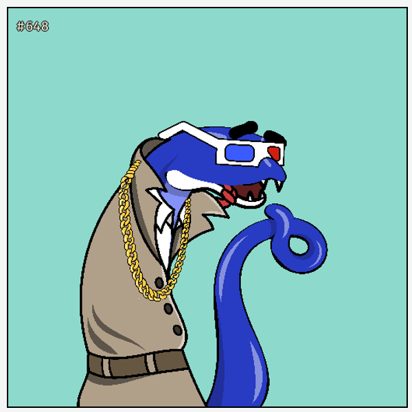 MediaProNetCom's tweet photo. 📢 Snake VIP Club | #NFT on #OpenSea by @256cub

 💬 Unique Digital Piece of Art living on the Polygon blockchain.. 

 #GoldChain #SnakeVIPClub #cryptotrading #digitalillustration #nftgallery #cryptocurrency #cryptocurrencies #nftsstories #rarible #dart

https://t.co/GqOxfmPuSY https://t.co/8KKXoS4R8W