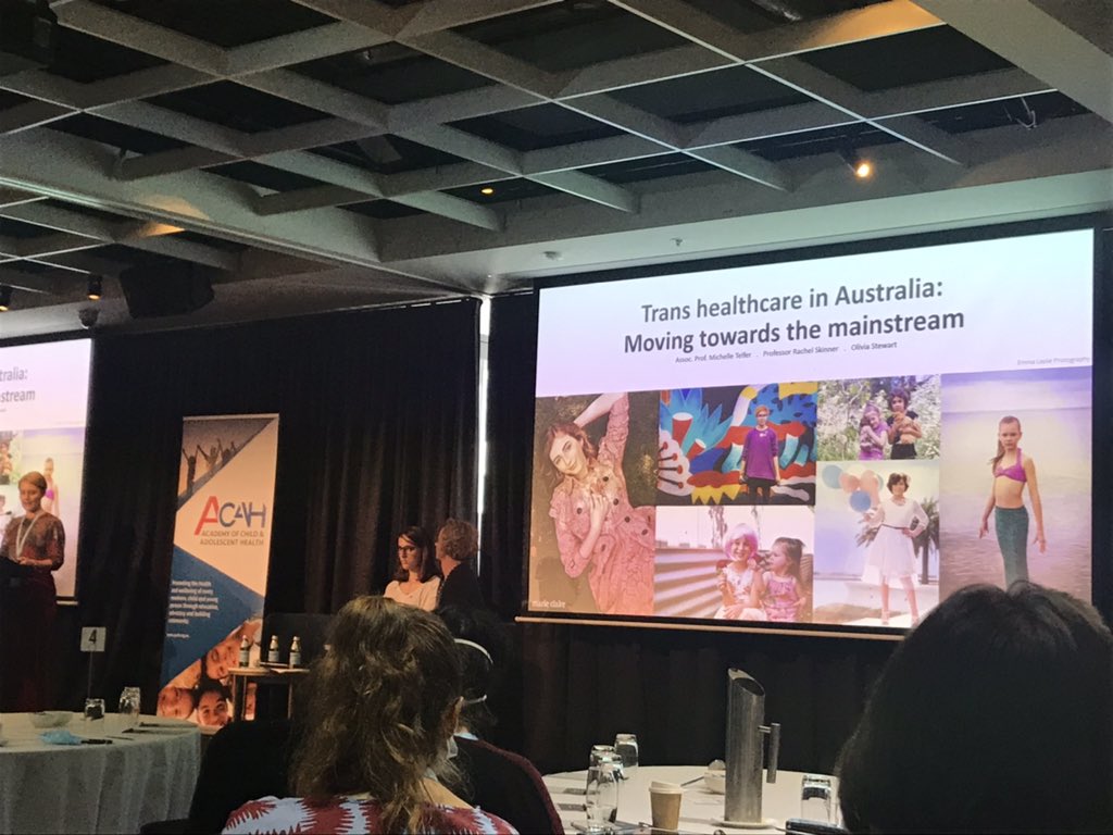 “Transkids are just kids” 
Excellent presentation by @michelle_telfer, <a href="/srachelskinner/">Rachel Skinner</a> and <a href="/jproimos/">Jenny Proimos</a>.

#ACAH2022 #LGTBIQ #transrights #adolescenthealth