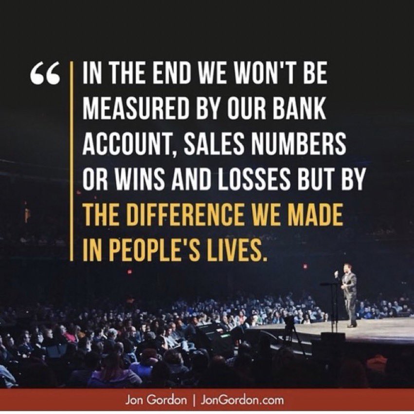 JonGordon11's tweet photo. Be intentional with what matters most... people and relationships. https://t.co/n90VExMWAW