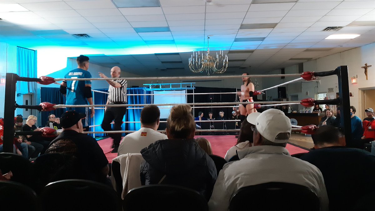 KDavJeff's tweet photo. Its a packed house to see @delbruno7 in action on his way to facing @fakekinkade in June; he took home a victory tonight against the very capable challenger Jax Williams here at @NSWisBACK #RecklessIntent https://t.co/RZCEh72Txi