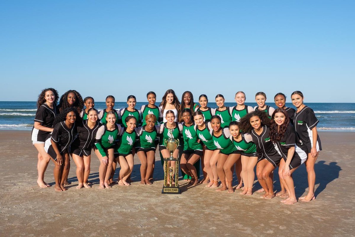 ntxdancers's tweet photo. 2nd in the Nation in DIA Pom!! Our program made history this week competing for the 1st time ever in the pom division! We’re beyond proud to represent our wonderful university and the rich legacy of our program on the @NDAupdates nationals stage!! 💚🤍🏆🥈#GMG https://t.co/W7MBer2Nng