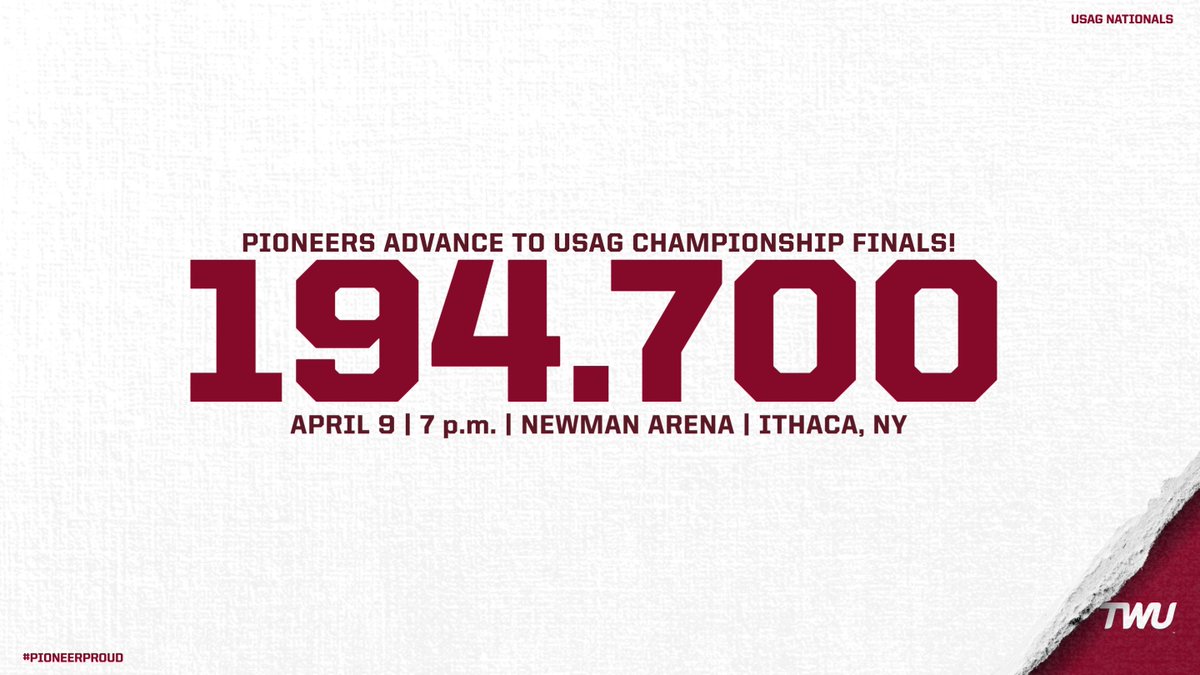 With a score of 194.700, the Pioneers will advance to tomorrow's USAG Championship final! #PioneerProud