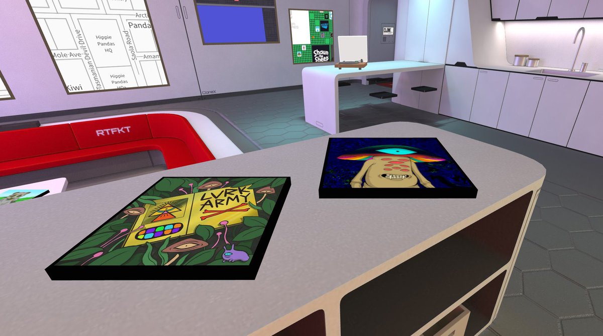 My favorite Metaverse from <a href="/RTFKTstudios/">RTFKT</a> meets my favorite artist @LurkLovesYou

Hopefully we’ll see a Trippy Art Galley soon with <a href="/ShroomFolkNFT/">Shroom Folk NFT</a>, <a href="/HippiePandasNFT/">Hippie Pandas</a>, and more

💭 Dream BIG

@PopWonderNFT @oncyber_io #NFTs #Metaverse #NFTArt #NFTartists #Nike #opensea #Polygon #ETH