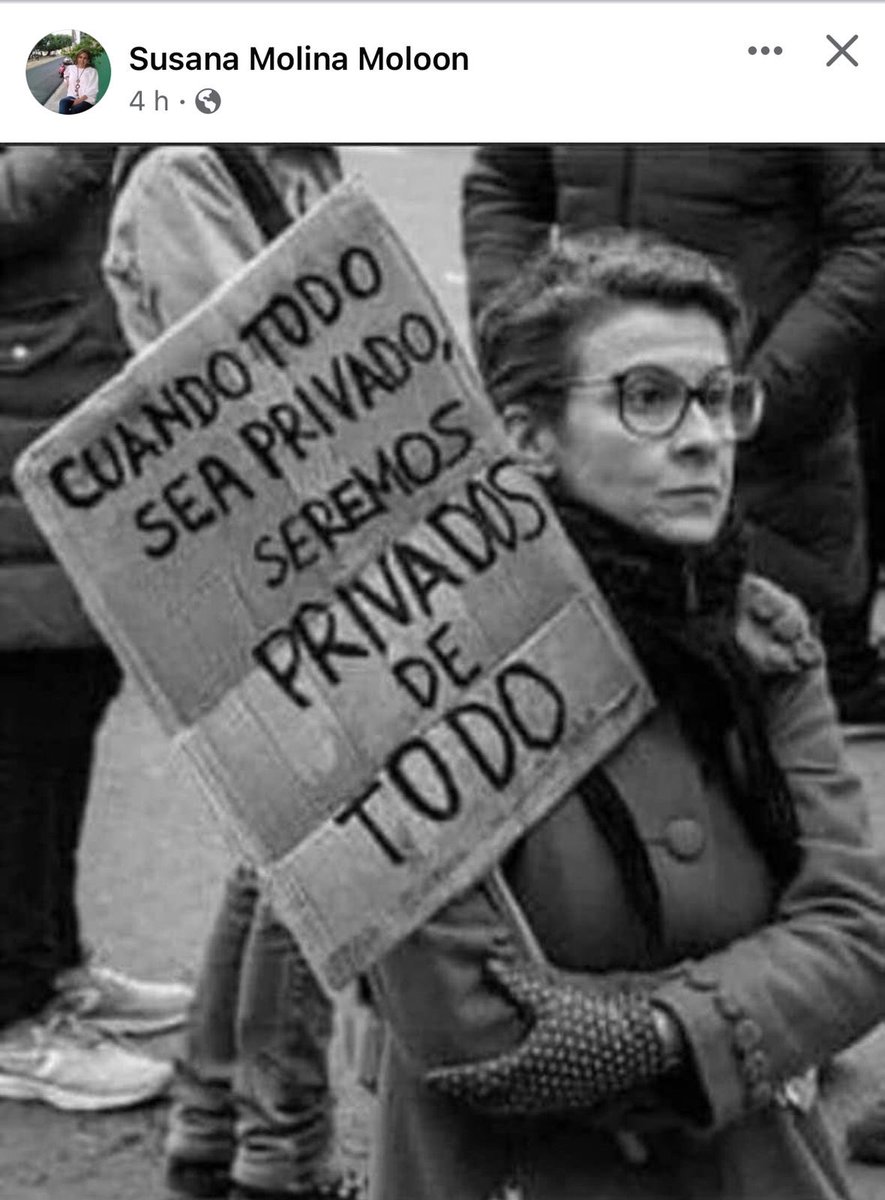 JLCorporan's tweet photo. ¡Cuando todo sea privado, seremos privados de todo! https://t.co/KvEf5aIBtm