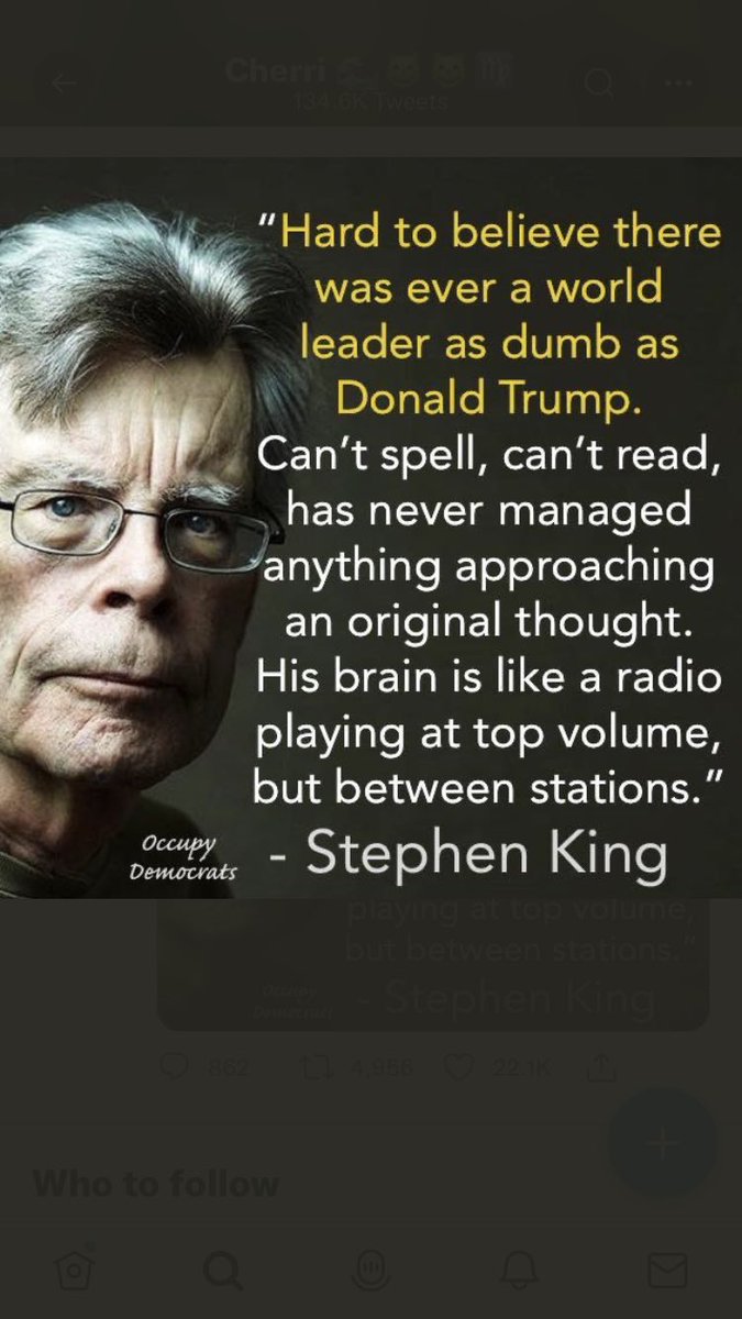 No wonder we like Stephen King. He thinks like we do!