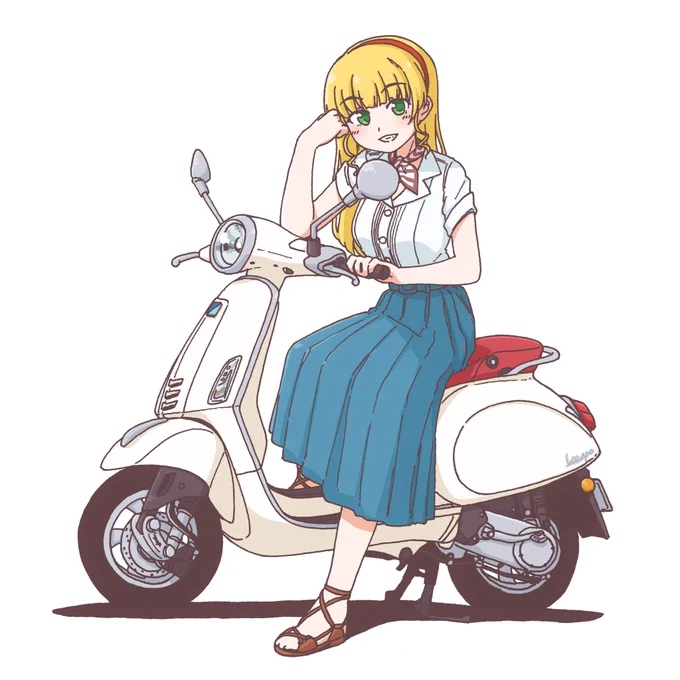 女の子と原付の組み合わせはかわいいのでどんどんやっていいものとする。
#原付の日 