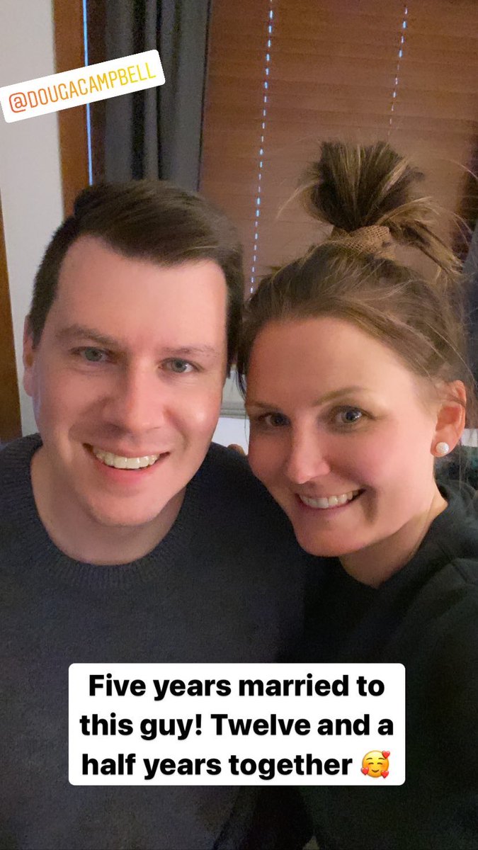 Five years married, twelve and a half together. 🥰 @dougacampbell