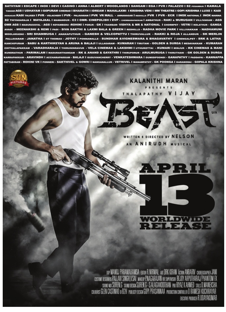 RT @rameshlaus: #Beast - All set to start the summer fire-works at the TN Box office..

From Apr 13th.. https://t.co/CzU3HEOGy3