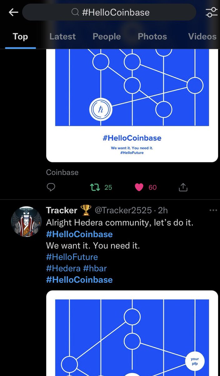 Freki_OG's tweet photo. Look up  #HelloCoinbase 

Find posts. Like and retweet all and just scroll down to see hundreds of posts!  Time to retweet them! ✅🤝🔥🔥

Massive amounts of tweets for adding HBAR to C-B 
#hbar $hbar #hedera https://t.co/xFGn7PvNzF