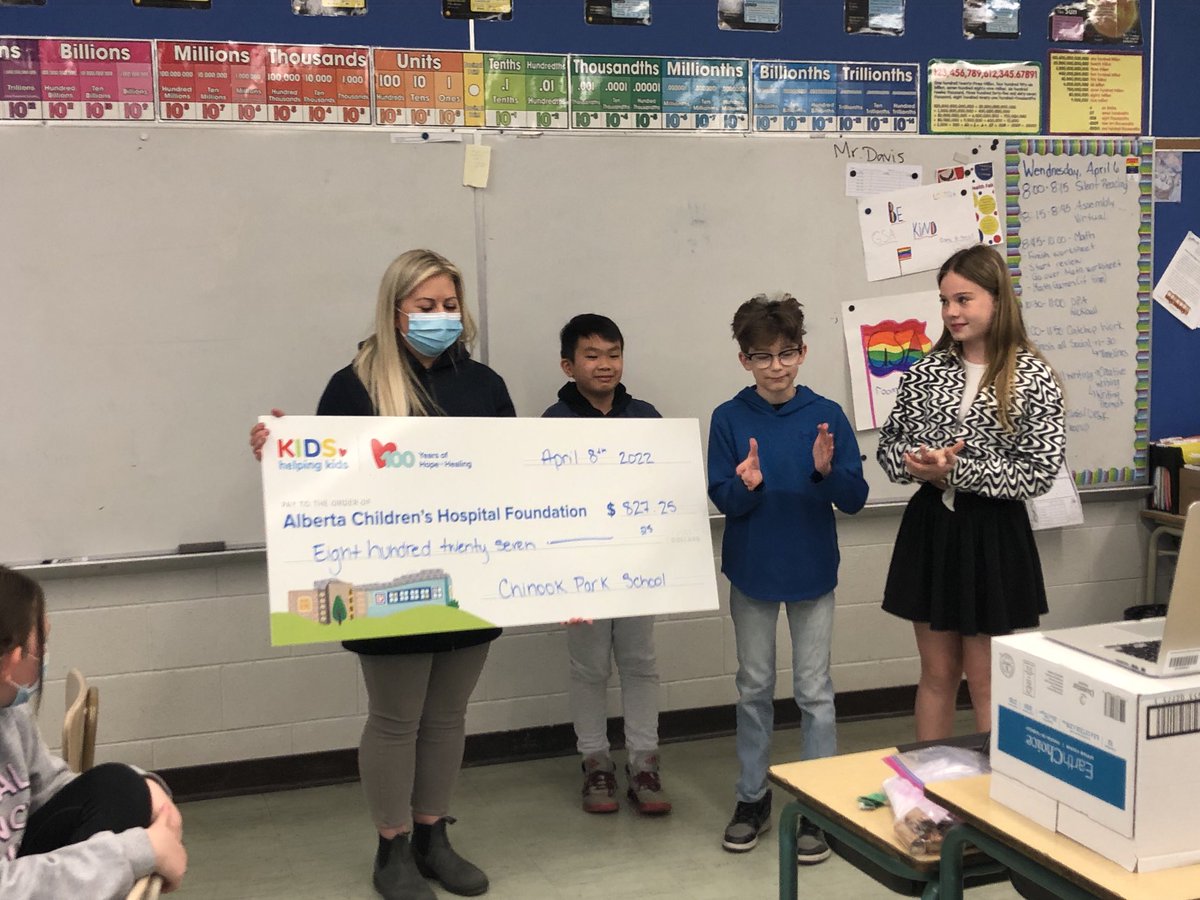 What an incredible show of support, from students to students! Over $800 raised for Alberta Children’s Hospital. Nous voulons faire une différence. #wearecbe ⁦<a href="/yyCBEdu/">Calgary Board of Education</a>⁩ ⁦<a href="/ACHFKids/">Alberta Children's Hospital Foundation</a>⁩