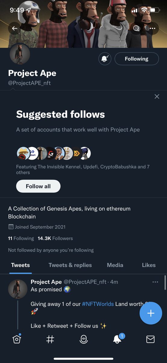 GMCrypto02's tweet photo. @ProjectAPE_nft I hope i can finally go to college🙌🏻🙌🏻 https://t.co/mUyjwAUUzR