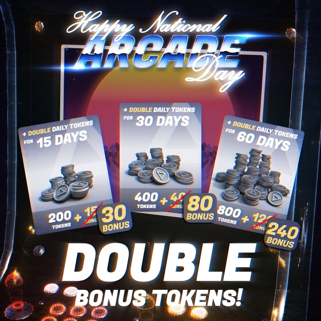Arcade_Online_'s tweet photo. If you haven't gotten your token bundles, it's the last day to get them! 

Top up now! https://t.co/ibdRBNYDLB
-
#NationalArcadeDay #NationalArcadeWeek https://t.co/z0F0nIq5Nv