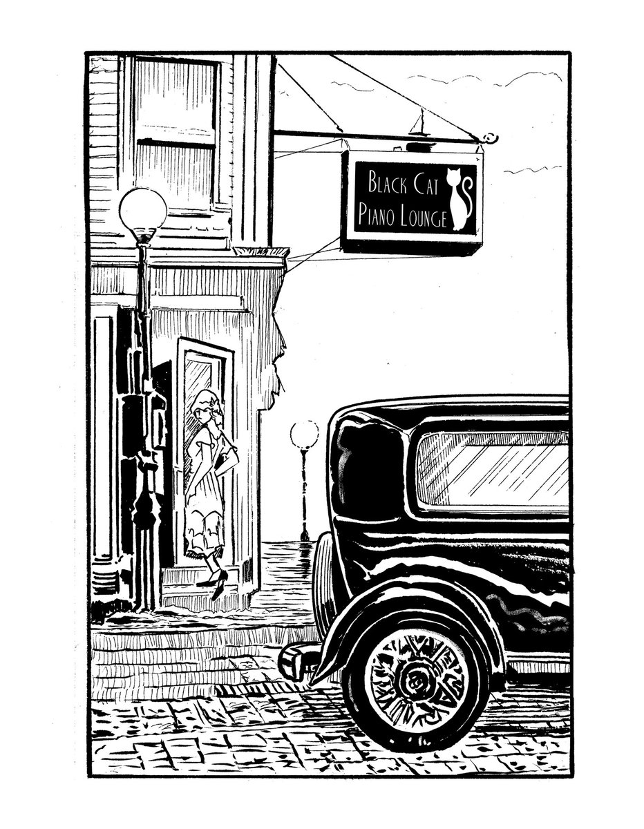 dcooneyart's tweet photo. Sneak peek from part two of The Tommy Gun Dolls, a 1920s graphic novel crime story. #penandink #flapper #1920s #graphicnovel #comics #comicbooks #linedrawing #blackandwhite #penart #pendrawing #rotringpen #sablebrush #inkdrawing #drawing #draweveryday #sketch #kickstarter https://t.co/I7J1EfSQmv