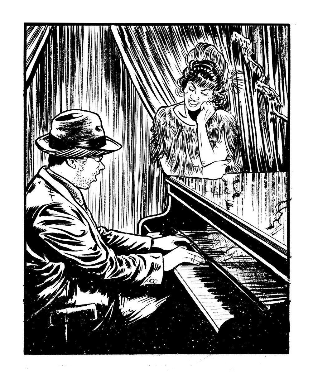 dcooneyart's tweet photo. Sneak peek from part two of The Tommy Gun Dolls, a 1920s graphic novel crime story. #penandink #flapper #1920s #graphicnovel #comics #comicbooks #linedrawing #blackandwhite #penart #pendrawing #rotringpen #sablebrush #inkdrawing #drawing #draweveryday #sketch #kickstarter https://t.co/I7J1EfSQmv