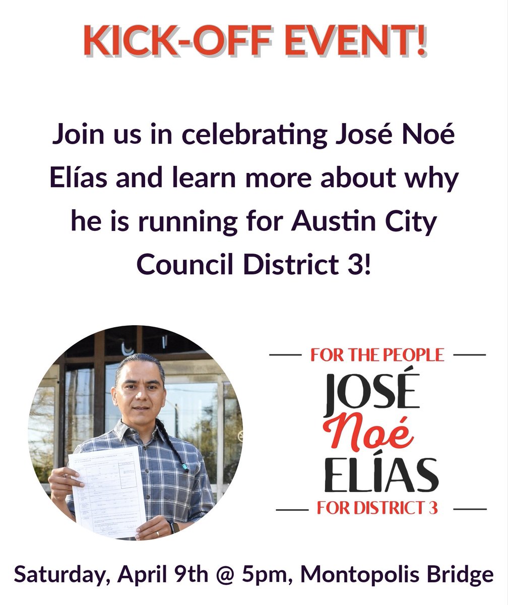 No_Es_Noe's tweet photo. Please join us as we kickoff our campaign for Austin City Council District 3. We will be meeting at the historic Montopolis Bridge at 5pm. #atxcouncil #atxdistrict3 #montopolis #montopolisbridge #Austin #forthepeople https://t.co/9fNfpaupdm