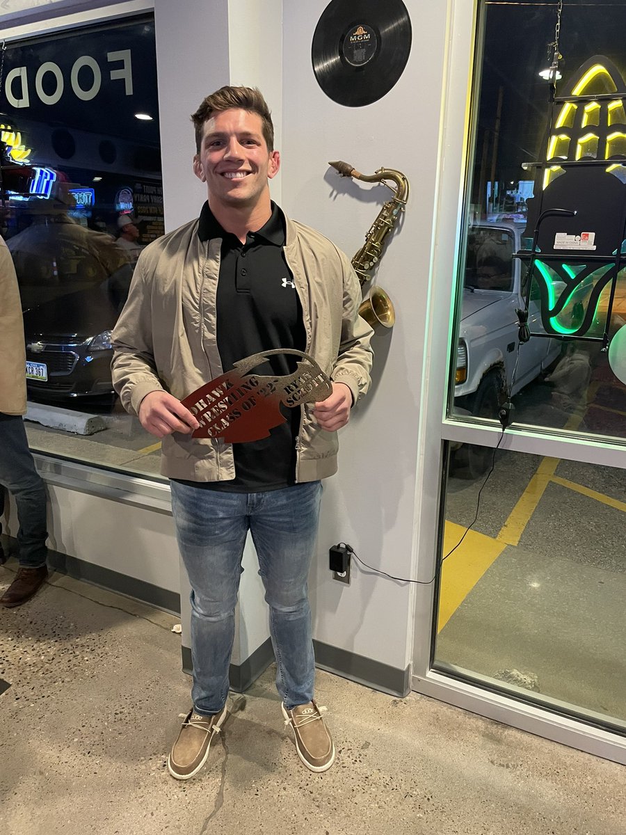 Congrats to <a href="/KohawkWrestling/">Coe Wrestling</a> Senior Ryan Schott <a href="/schott_ryan/">Ryan Schott</a>, thank you for your 4️⃣ years of Dedication and Hard Work! #KohawkTough🦅💪🏻#BleedCrimsonWinGold🔴🟡
