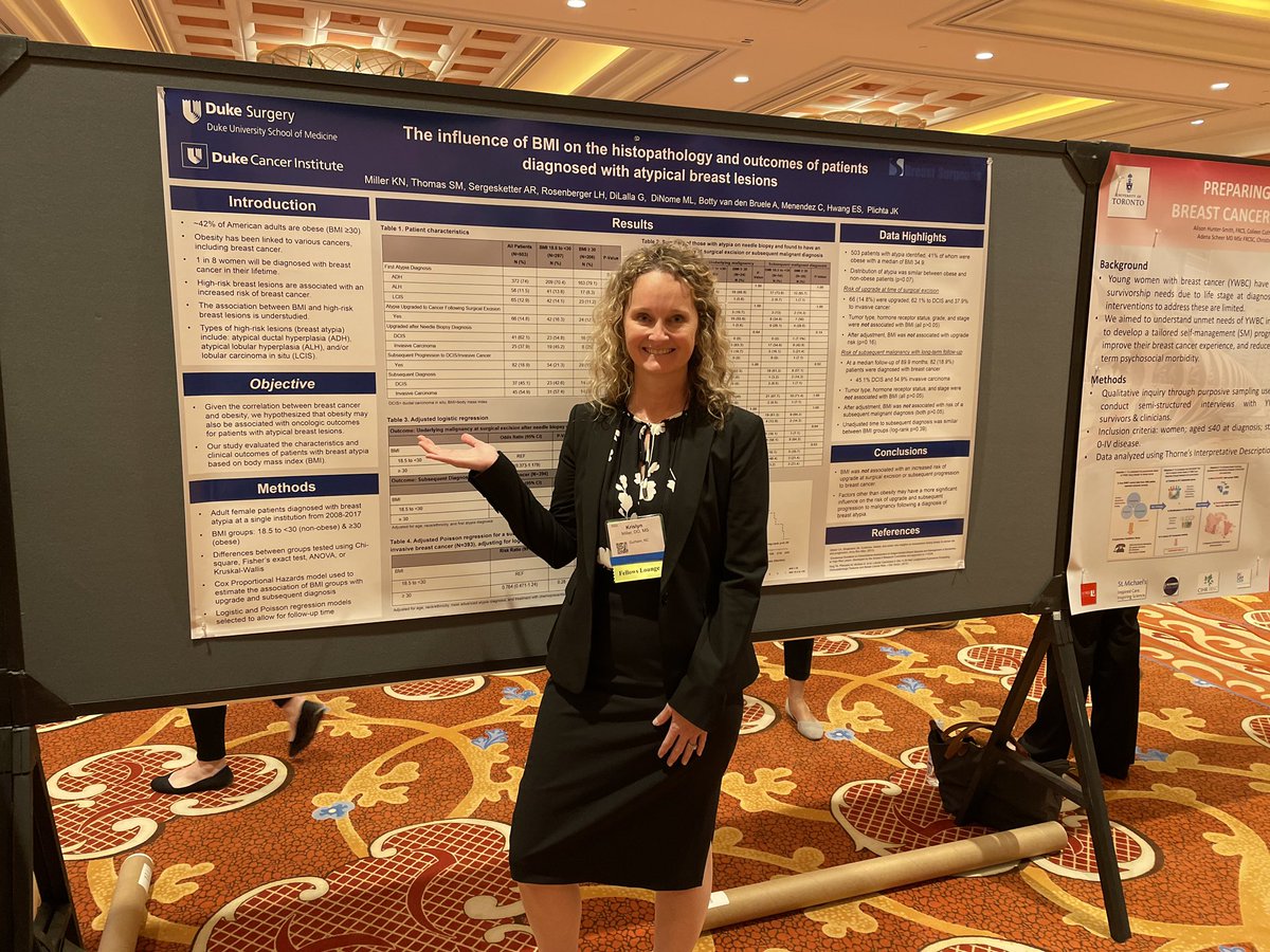 RosenbergerMd's tweet photo. Congrats to our talented @DukeSurgery @DukeSurgRes trainees!! Sharing their research @ASBrS. So proud of your hard work and collaborative science! @JenniferPlichta @DukeBladegirl @DrShelleyHwang @maggiedinomemd @abotty02 @NashtyWoman @chibaAkiko https://t.co/qP36596Azu