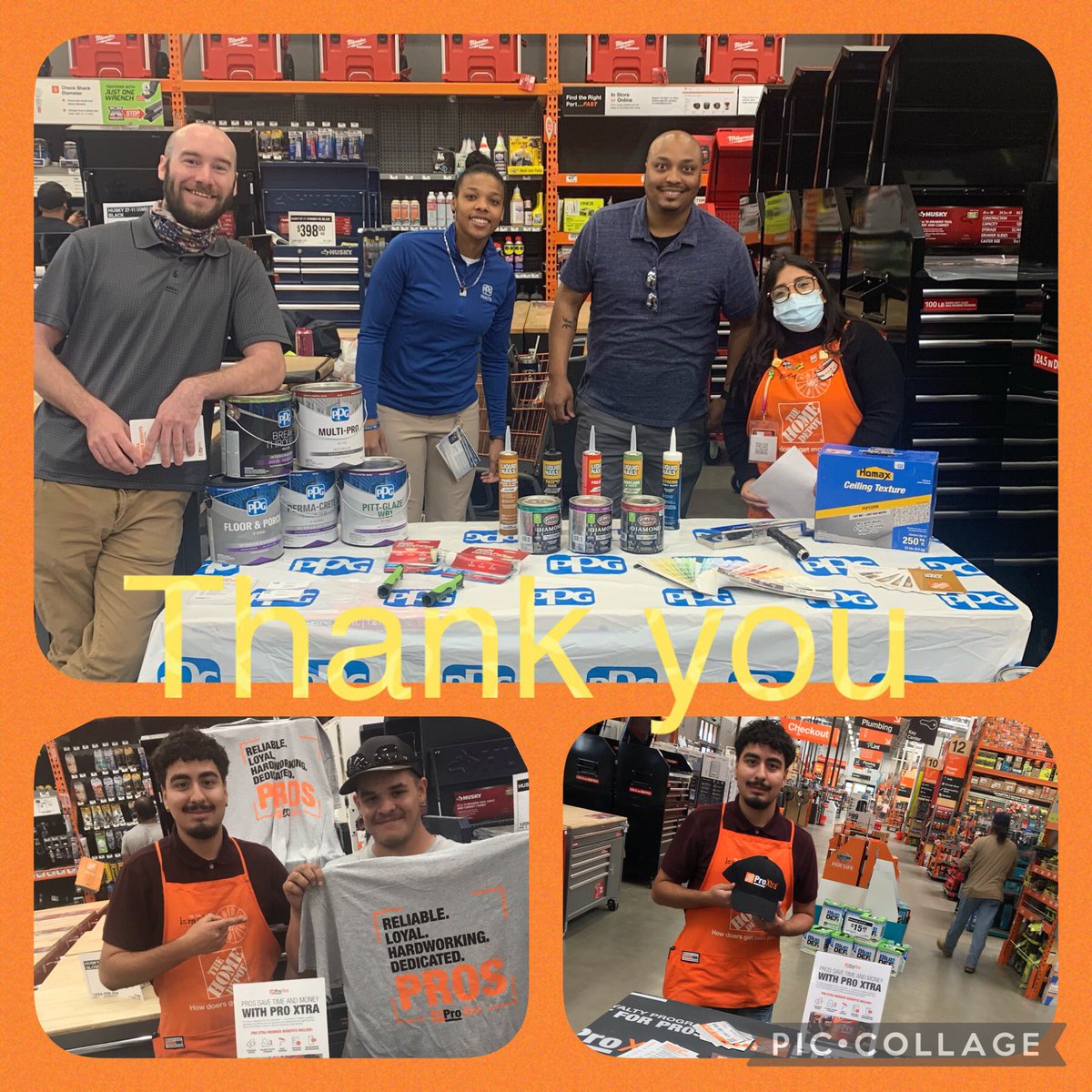 JennyBarnardFES's tweet photo. Week one of PRO Appreciation at #hd0569 We had a blast greeting and engaging with Pros. A BIG Thank you to everyone. @MichaelFloresHD @JarrodFarmer4 @idrissi_mary @Jerry_Smith_Jr @DIana_0569 @_mayra_valencia https://t.co/1SyEhZr7eA