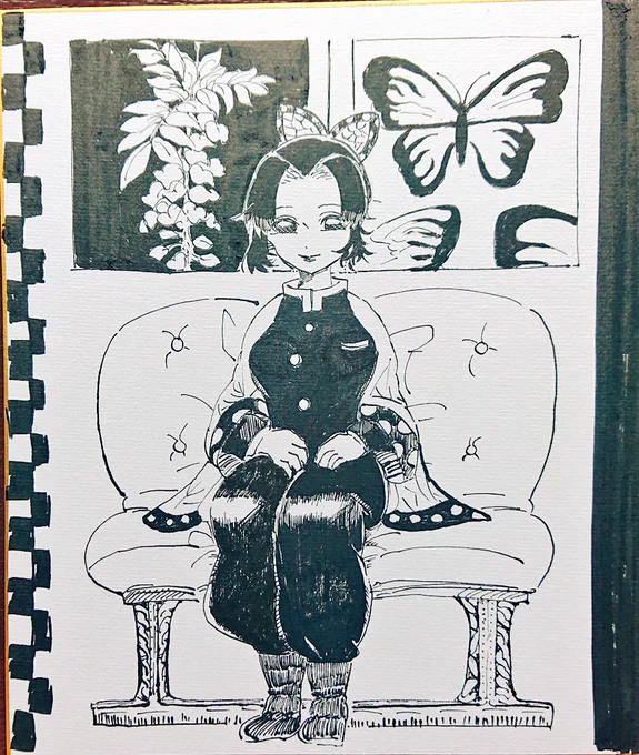 久しぶりにアナログ(色紙)描いたけど楽しかった… 