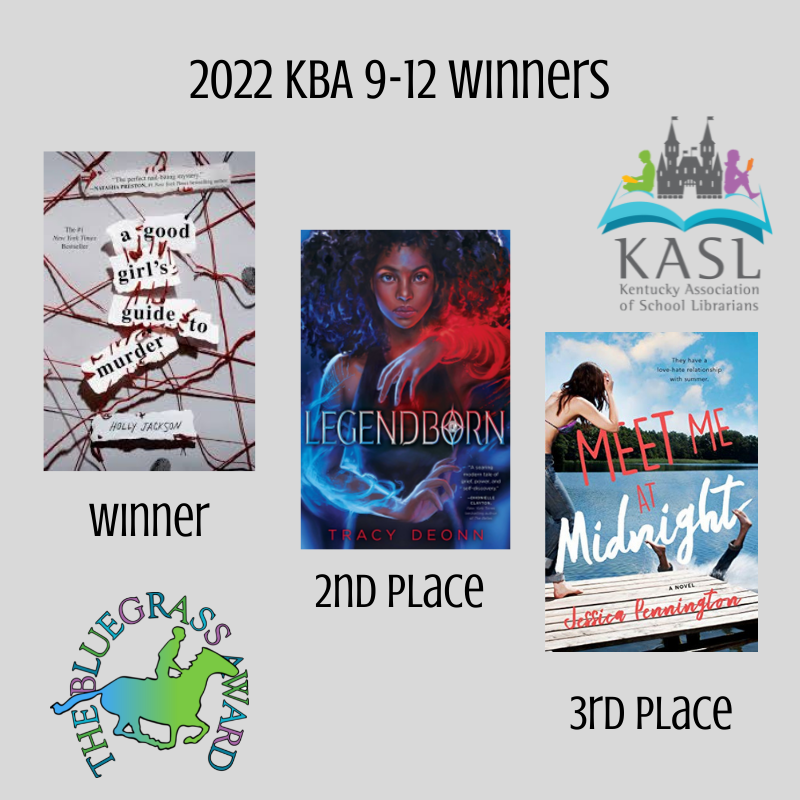 KBAAwards's tweet photo. Congratulations to our 2022 9-12 KBA Winners!

@HoJay92
@tracydeonn
@jessnpennington

@KASL_Librarians https://t.co/ySqFex28GY