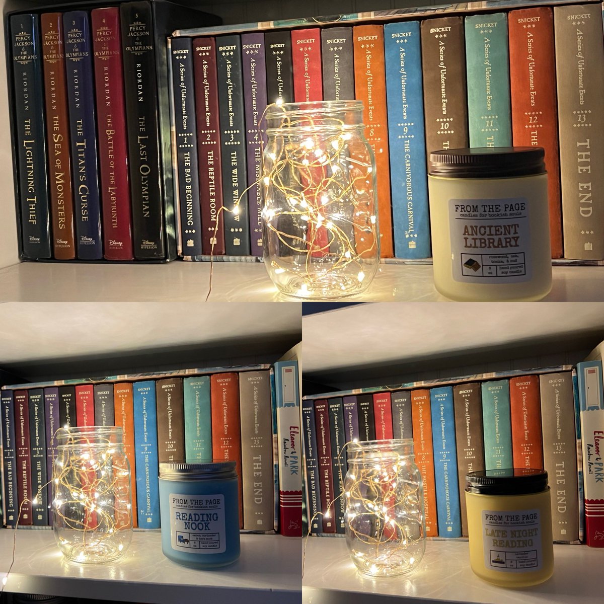 BookishNerd24's tweet photo. The candles also smell AMAZING! 5 out of 5 stars! #Candles #Bookishcandles #Books #Fairylights #Ancientlibrary #Readingnook #Latenightreading https://t.co/tGJJ4Vpsnj