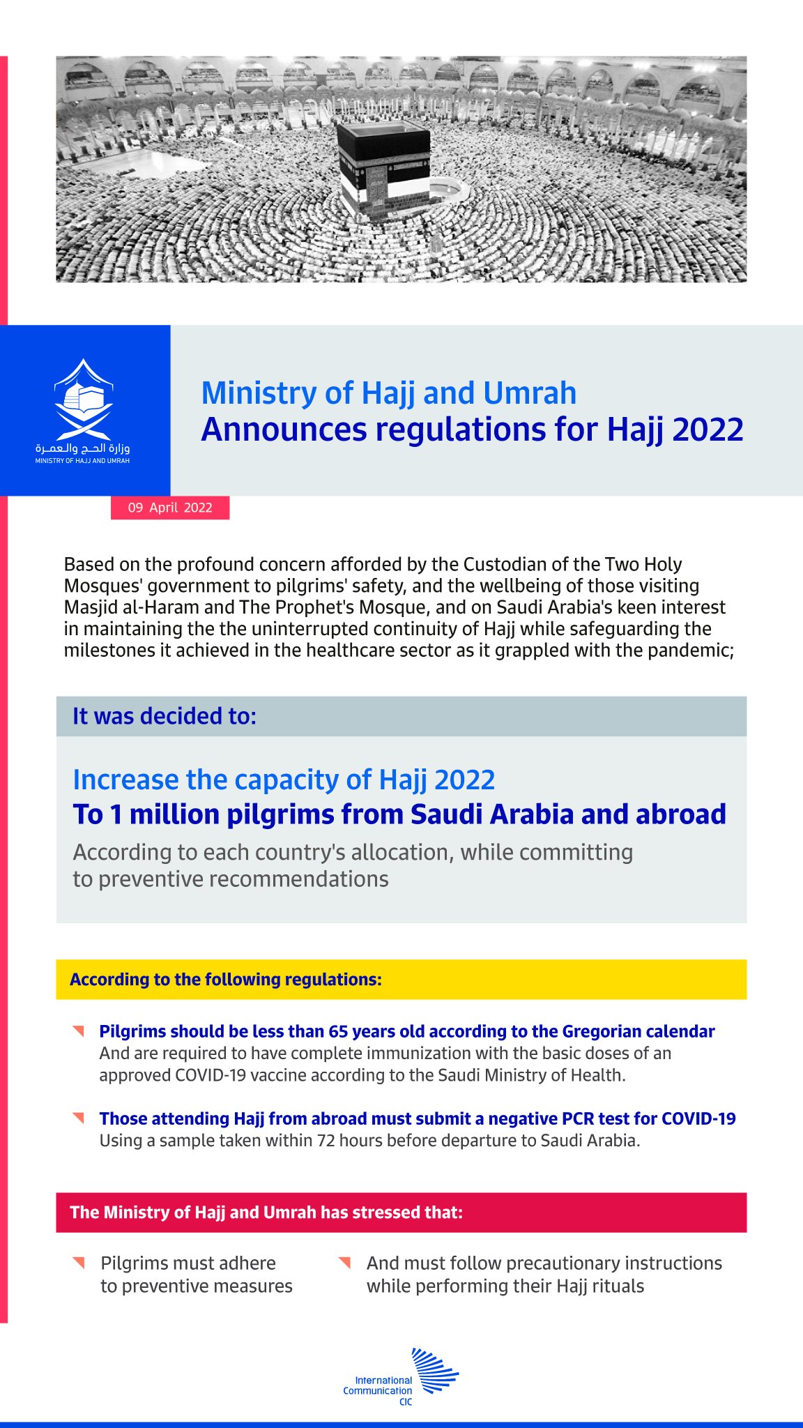 CIC Saudi Arabia on Twitter "Ministry of Hajj and Umrah announces